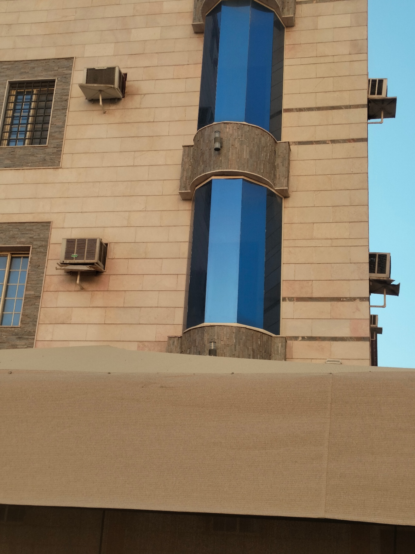 Blue Tinted Facade Glass