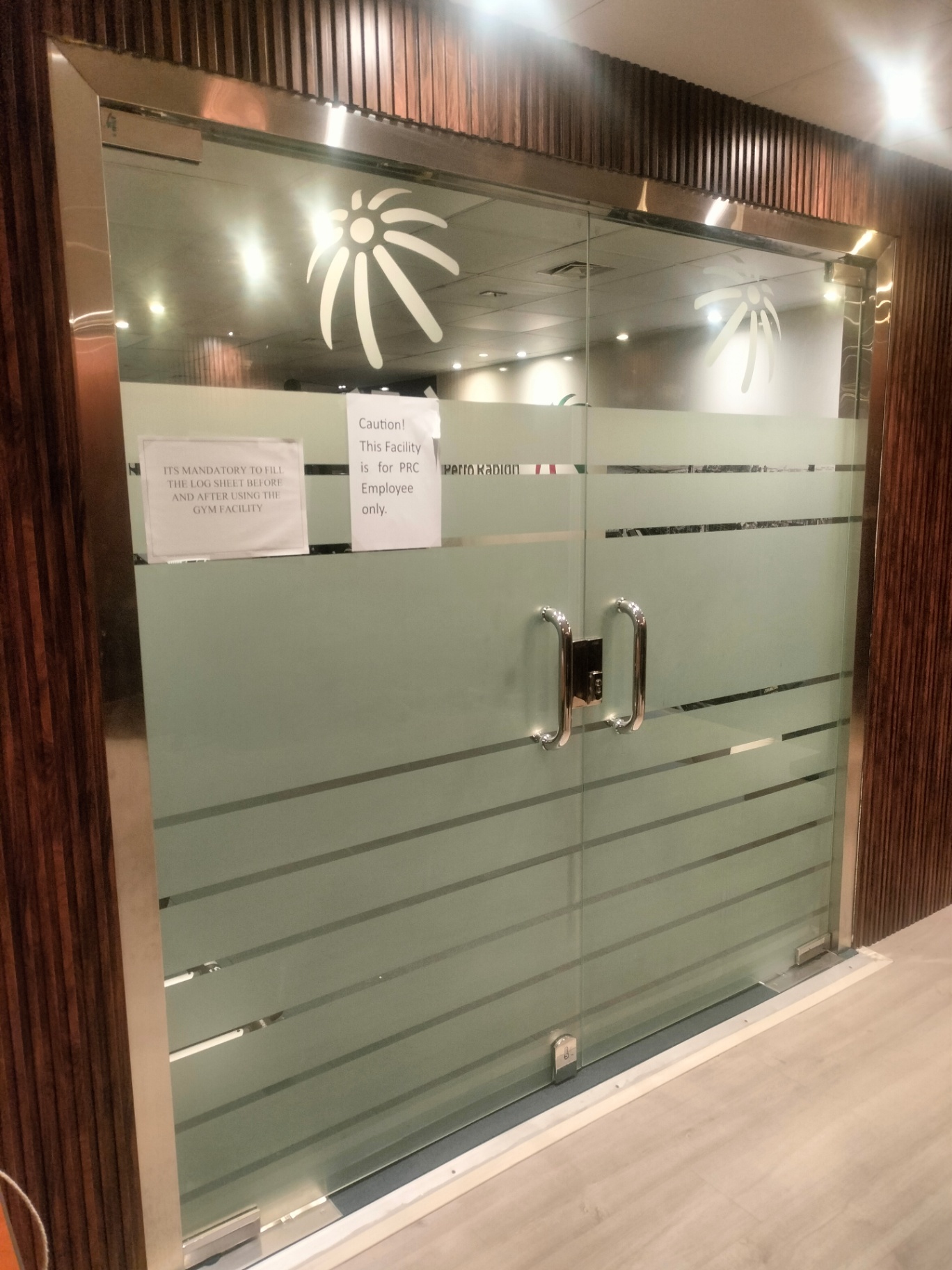 Frosted Entrance Doors